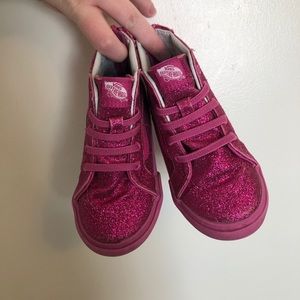 Toddler sparkle pink Vans